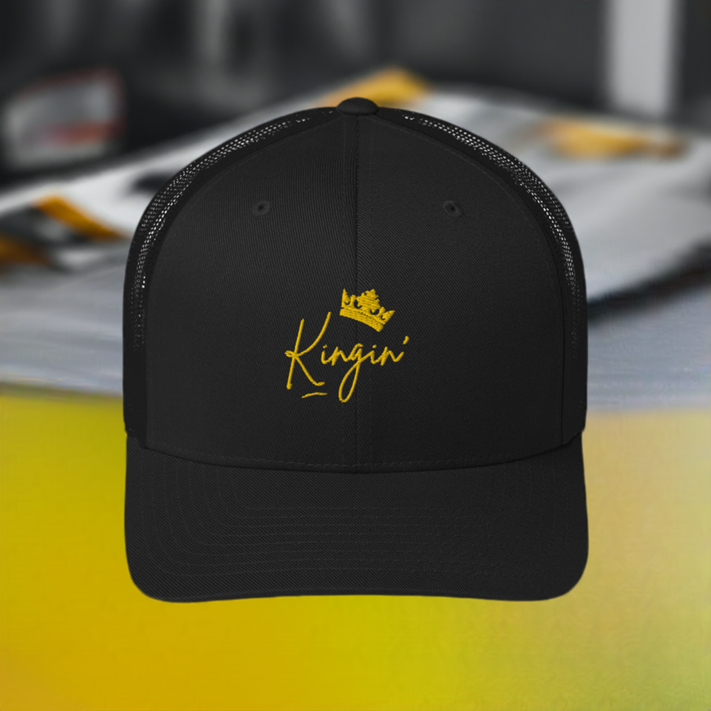 Kingin' Trucker Cap, Royal Gold Logo