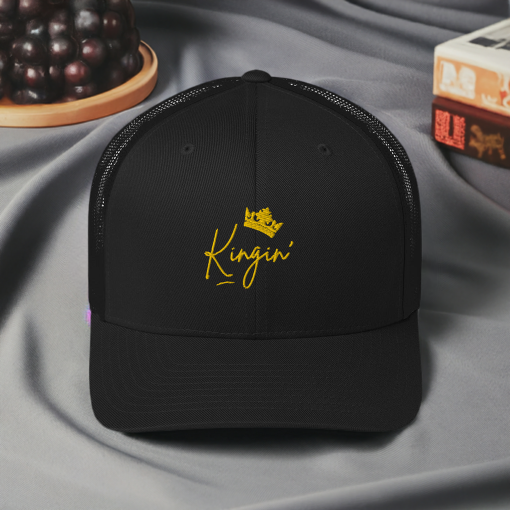 Kingin' Trucker Cap, Royal Gold Logo