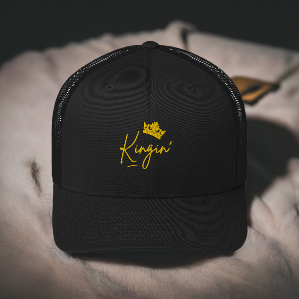 Kingin' Trucker Cap, Royal Gold Logo